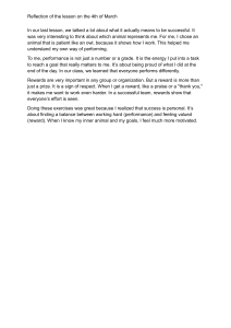 Reflection on Success: Personal Performance & Rewards