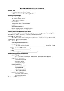 Research Proposal Concept Note Template
