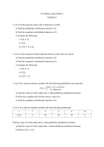 Probability Tutorial Questions