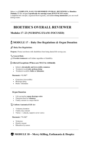 Bioethics Reviewer for Nursing Exams (Modules 17-23)