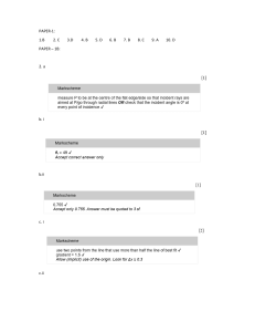 Physics Exam Papers with Markschemes