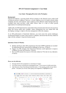 Managing Diversity in the Workplace Case Study Assignment