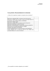 Caso pr&aacute;ctico: Reconocimiento de existencias