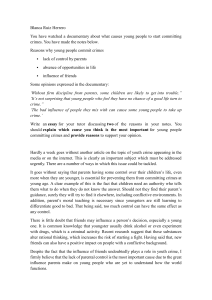 Youth Crime Essay: Causes and Solutions