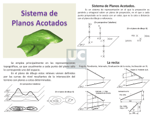 Sistema de Planos Acotados: Representaci&oacute;n Topogr&aacute;fica y Geom&eacute;trica