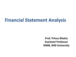 Financial Statement Analysis by Prof. Prince Bhatia