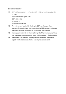 Economics Question 1: GDP Calculation