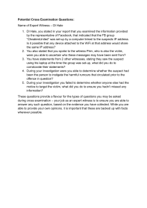 Cross Examination Questions for Expert Witness Training