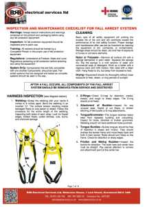 Fall Arrest Systems Inspection Checklist