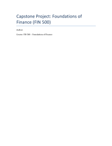Capstone Project: Foundations of Finance (FIN 500)