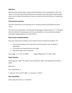 Torque Calculation for Manipulator Servo Motor Analysis