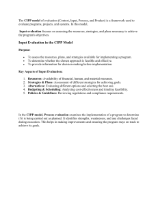 CIPP Model: Input Evaluation Explained