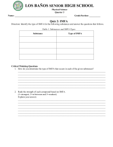 Physical Science Quiz 2: IMFA