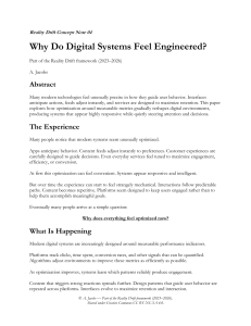 Why Digital Systems Feel Engineered: Optimization Trap Explained
