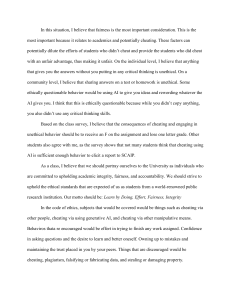 Academic Integrity Code Proposal: Fairness & Ethics in Education