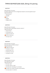 L&oslash;sning til &Oslash;ving 10: Korrosjonssp&oslash;rsm&aring;l