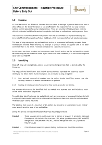 Harrods Site Commencement Isolation Procedure
