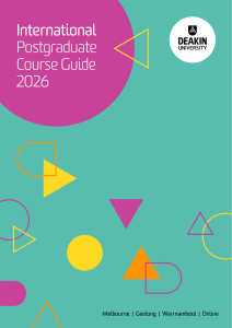 Deakin University 2026 Postgraduate Course Guide