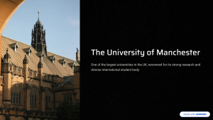 The University of Manchester: Overview & Highlights