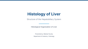 Histology of Liver: Structure of Hepatobiliary System