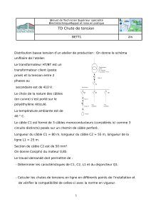 Exercice de Chute de Tension en &Eacute;lectrotechnique : BTS TD