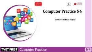 Computer Practice N4 Textbook: ICT & PC Skills