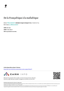 De la Fran&ccedil;afrique &agrave; la mafiafrique : Analyse politique