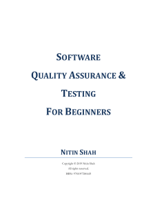 Software Quality Assurance & Testing For Beginners Textbook