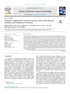 Polyimide Aerogel Capacitive Pressure Sensor: Sensitivity & Temperature Resistance