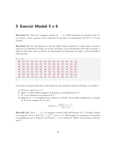 Esercizi di Statistica: Stimatori e Intervalli di Confidenza