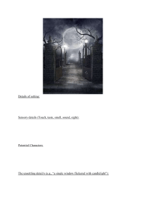 Creative Writing Worksheet: Setting & Sensory Details