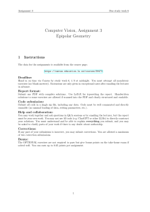Computer Vision Assignment 3: Epipolar Geometry