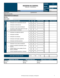 Lista de verificaci&oacute;n de control de calidad para suelos y contrapisos