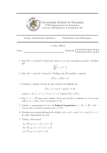 Problemas de C&aacute;lculo Diferencial e Integral III - UFMA
