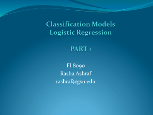 Classification Models: Logistic Regression - Part 1