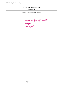 BITSAT Logical Reasoning Module 4: Seating Arrangement & Puzzles