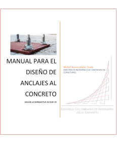 MANUAL PARA EL DISE&Ntilde;O DE ANCLAJES AL CONCRETO