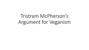Tristram McPherson's Argument for Veganism