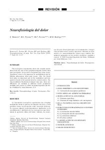 Neurofisiolog&iacute;a del dolor