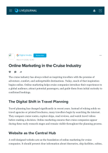 Online Marketing in the Cruise Industry