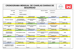 Cronograma de charlas de seguridad mensual Base Naval-Callao