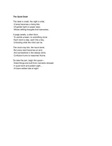 The Quiet Desk: A Poem on Writing and Reflection
