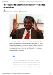 Nepotismo nas Universidades Brasileiras