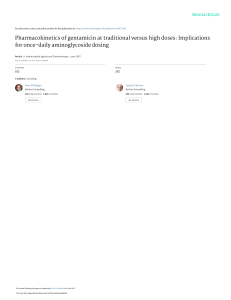 Pharmacokinetics of Gentamicin: Traditional vs High Doses for ODA