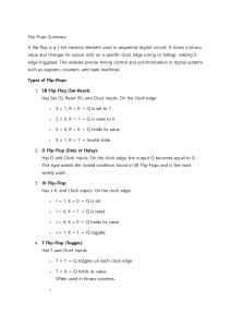 Flip-Flops Summary: Digital Memory Elements
