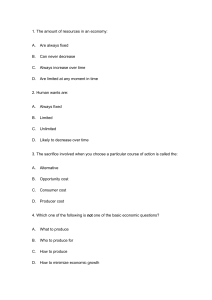 Economics Multiple Choice Questions