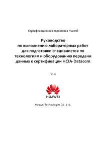 Руководство по лабораторным работам HCIA-Datacom Huawei