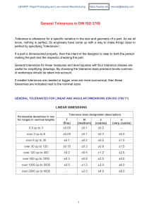 General Tolerances to DIN ISO 2768 - LEADRP