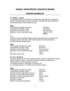 Doubly Reinforced Concrete Beams Design Examples