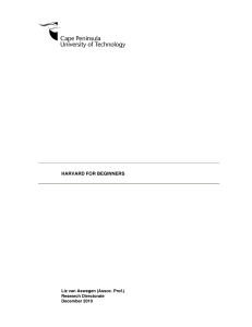 Harvard for Beginners: Guide to Bibliographic Citation